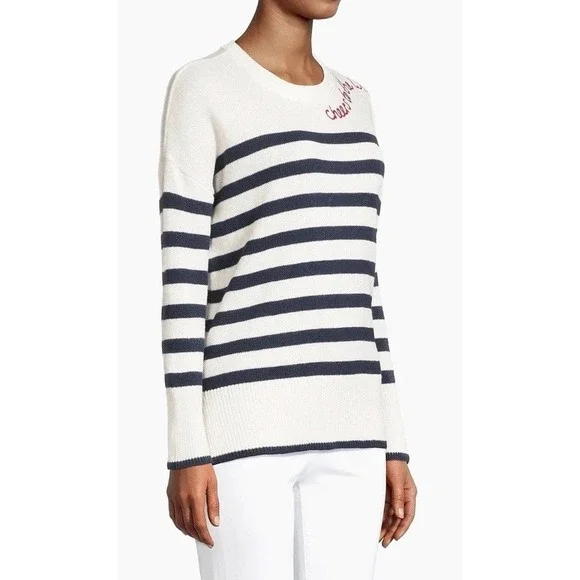 Lilly Pulitzer  Sweater Cheers To The Weekend Size XS Red White‎ Blue Stripe - Picture 5 of 15